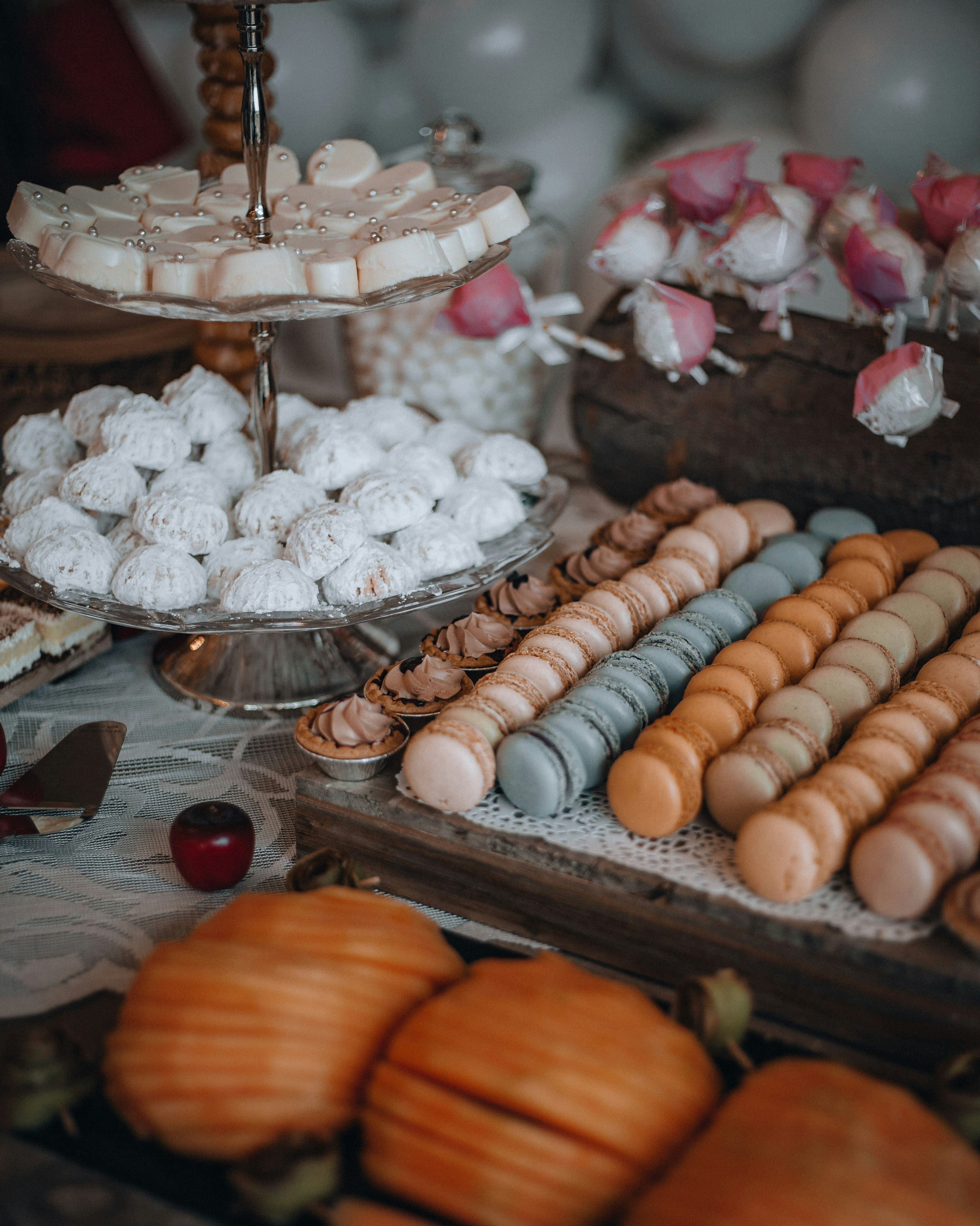 Picture takaen of a a table full of different deserts